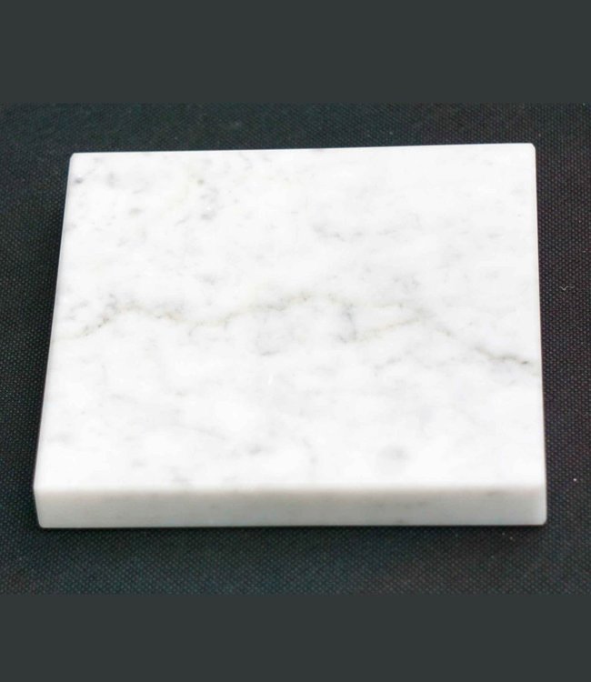 Wit Marmeren Gedenksteen met Bloemen Bianco Carrara