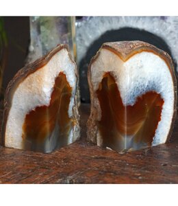 Buchstützen Achat | Braun