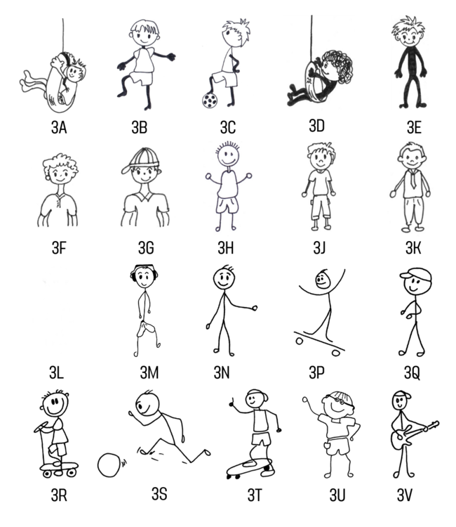 Stenen huisnaambord met tekening van familie