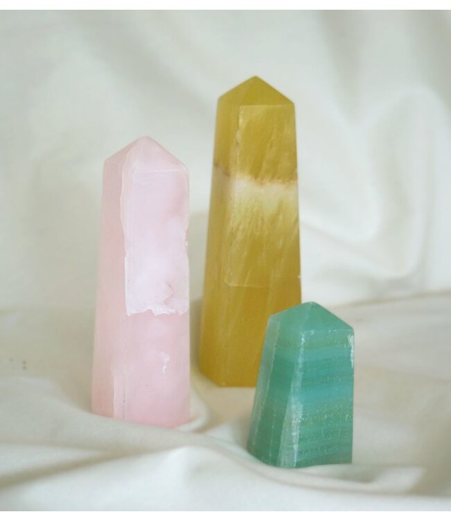 Zitronen-Calcit-Obelisken-Spitze