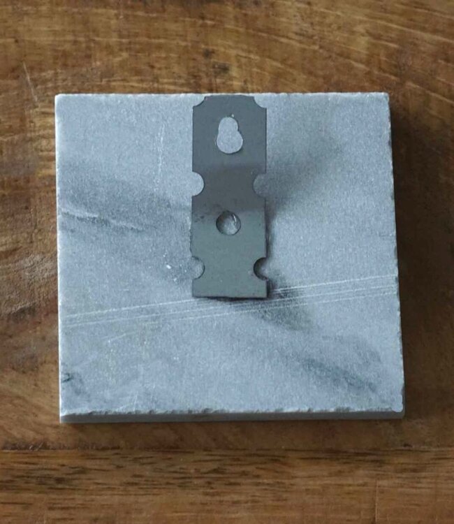 Marble plaque with heart and animal paws