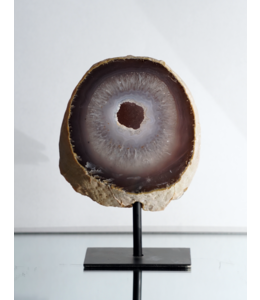 Edelstein Geode auf Sockel | Achat