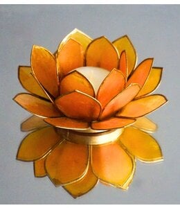Tea light holder Lotus | Orange
