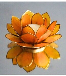Teelichthalter Lotus | Orange