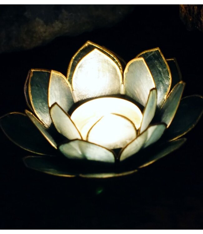 Blauwe Lotusbloem Theelichthouder