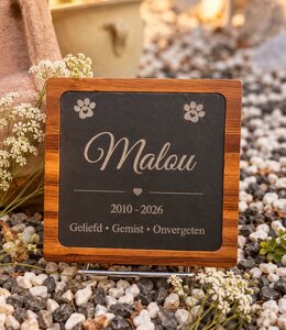 Memorial stone with frame | Slate