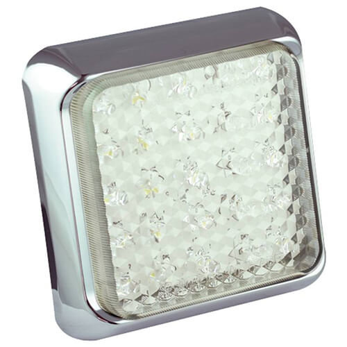 LED Autolamps  LED achteruitrijlicht met chromen rand  | 12-24v | 40cm. kabel