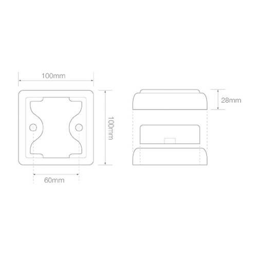 LED Autolamps  LED achteruitrijlicht met zwarte rand  | 12-24v | 40cm. kabel