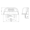 Fristom LED Kentekenverlichting  | 12-36v | volt 0,75mm² connector