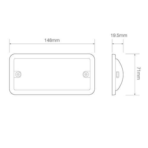 LED Autolamps  LED interieurverlichting zwart  12v, koud wit licht