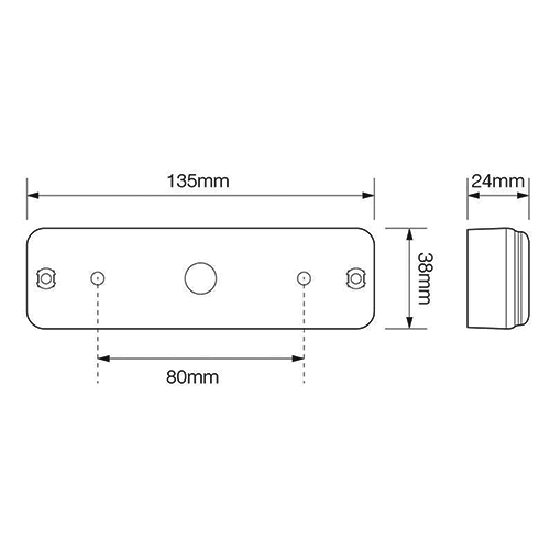 LED Autolamps  LED achteruitrijlamp slimline  | 12-24v | 0,18m. kabel