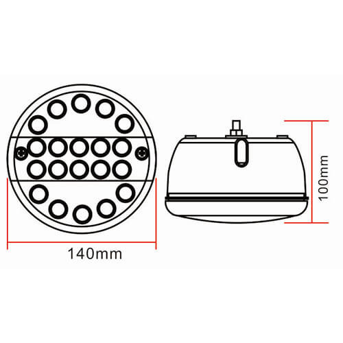 TRALERT® LED achteruitrijlicht  | 12-24v | zonder kabel