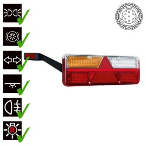 Fristom Links | LED trailerlamp | dynamisch knipperlicht | 9-36v | 7-PIN