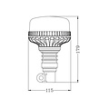 TRALERT® LED flashing light R65 low base, flexible DIN mount base | 12-24v |
