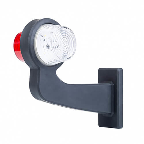 TRALERT® LED pendellamp rechts, haakse steel & heldere lens,  | 12-24v |