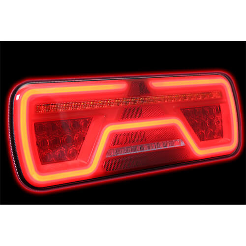 TRALERT® Links, Neon LED-Rücklicht, dynamische Blinken, 12-24V