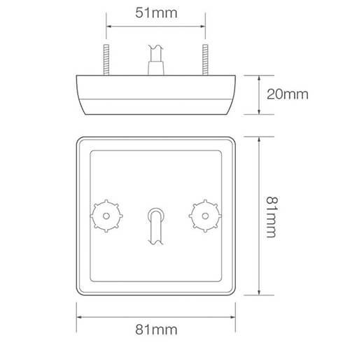 LED Autolamps  LED compact mistlicht  | 12-24v | 30cm. kabel