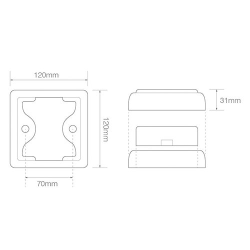 LED Autolamps  LED mistlicht met zwarte rand   | 12-24v | 40cm. kabel