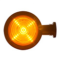 TRALERT® LED pendellamp amber, korte steel & heldere lens,  | 12-24v |