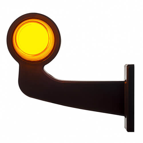 TRALERT® LED pendellamp amber, haakse steel & matte lens,  | 12-24v |