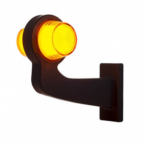 TRALERT® LED pendellamp amber, haakse steel & matte lens,  | 12-24v |