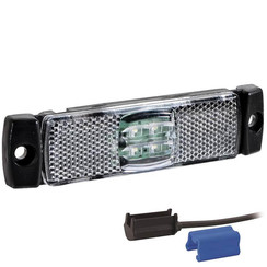 LED marker light white | 12-24v | 0,75mm² connector