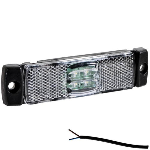 Fristom LED markeringslicht wit | 12-24v | 50cm. kabel