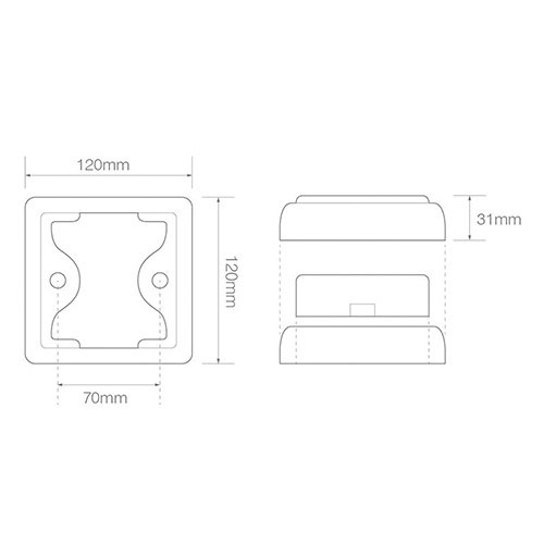 LED Autolamps  LED knipperlicht met zwarte rand   | 12-24v | 40cm. kabel