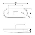 Fristom LED markeringslicht wit | 12-24v | 50cm. kabel