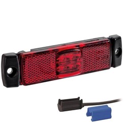 LED markeringslicht rood  | 12-24v |  0,75mm² connector