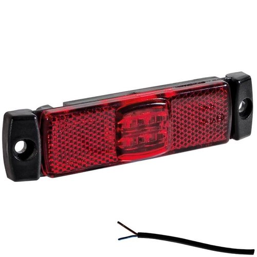Fristom LED markeringslicht rood | 12-24v | 50cm. kabel