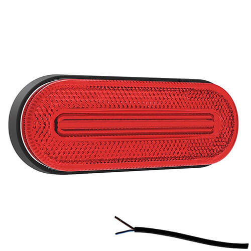 Fristom LED markeringslicht rood  | 12-24v | 50cm. kabel