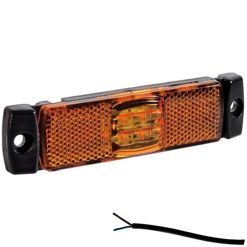 Fristom LED markeringslicht amber | 12-24v | 50cm. kabel
