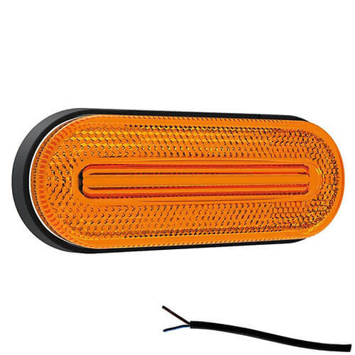 Fristom LED markeringslicht amber  | 12-24v | 50cm. kabel