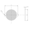 Fristom Amber reflector | 78 x 5.5mm | screw mounting