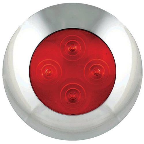 LED Autolamps LED Innenraumleuchte Chrom 12v. Rotlicht