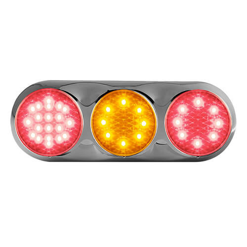 LED Autolamps  LED Combi lamp | 12v | kleur | 30cm. kabel (kleur + chroom)