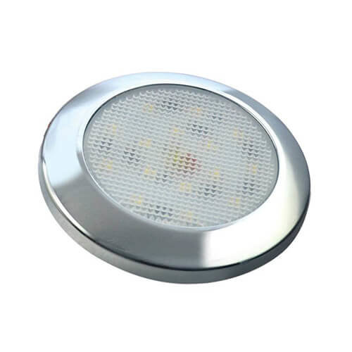 LED Autolamps  Ultraplatte LED interieurverlichting chroom  12v warm wit