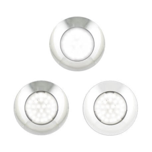 LED Autolamps  LED interieurverlichting chroom/melkglas | 12v | koud wit licht