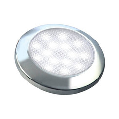 Ultraplatte LED interieurverlichting chroom  12v koud wit