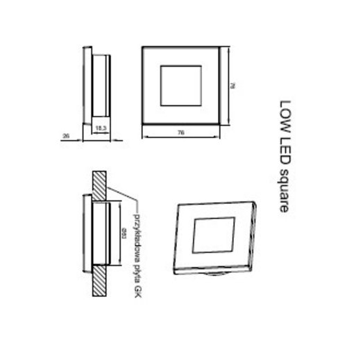 Fristom LED interieurverlichting goud  | 12-24v | Warm wit