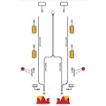 Fristom Kabelboom 5-PIN | 150cm. lang met 8,0m DC-kabel & 13-polige