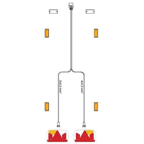 Fristom Kabelboom 5-PIN | 4,0m lang zonder DC-kabel met 7-polige