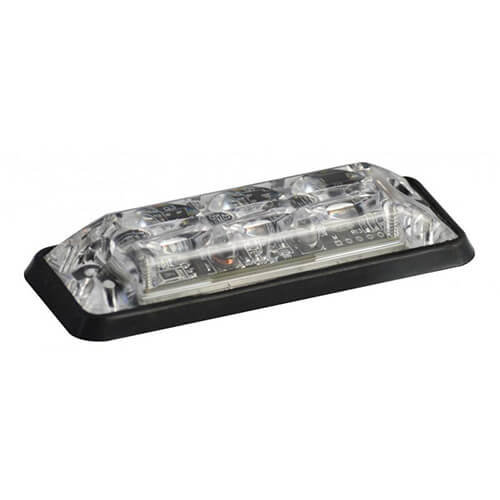 ElectraQuip  Ultra platte Slimline LED Flitser 3 LED's Rood | 10-30v |