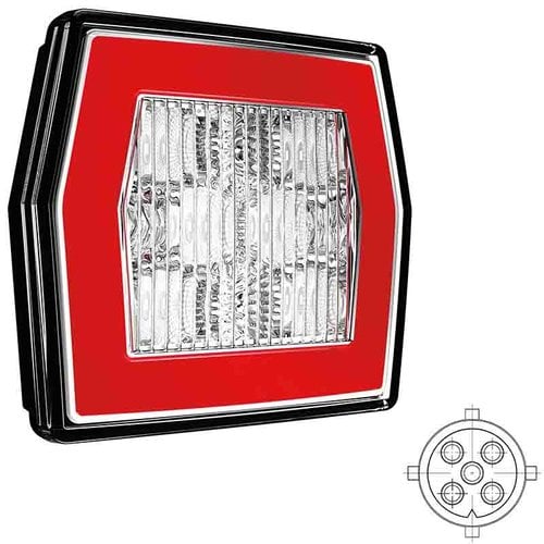 Fristom LED achteruitrijlicht met achterlicht | 12-24v | 5 PIN's aansluiting