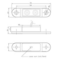 Fristom LED markeringslicht rood  | 12-24v | 1,5mm² connector