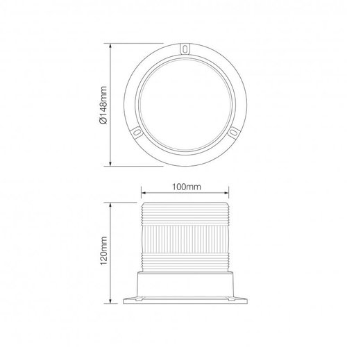 ElectraQuip  R65 LED Flits/zwaailamp Groen | 10-30v |