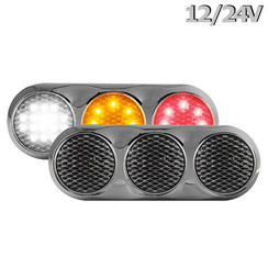 Kombination LED-Leuchte | 12-24V | 30cm Farbe. Kabel (Farbe + Chrom)