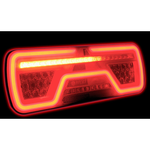 TRALERT® Rechts | LED Neon achterlicht | dynamisch knipperlicht | 12-24v | 7-PIN AMP