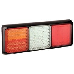 LED rear light with black border | 12-24v | 40cm. cable